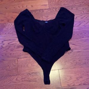 Black lace body suit very sexy
